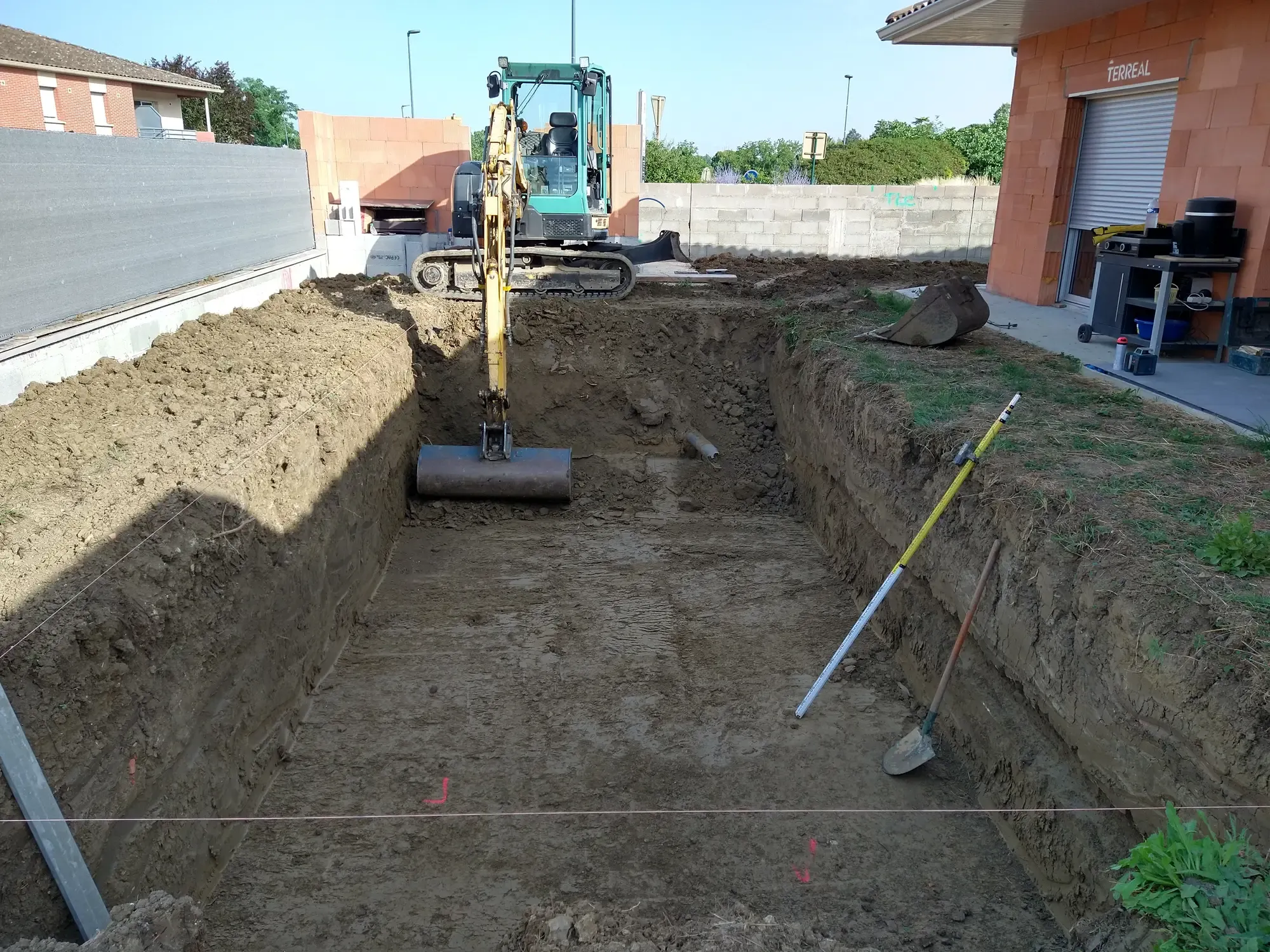 Excavation pour une piscine